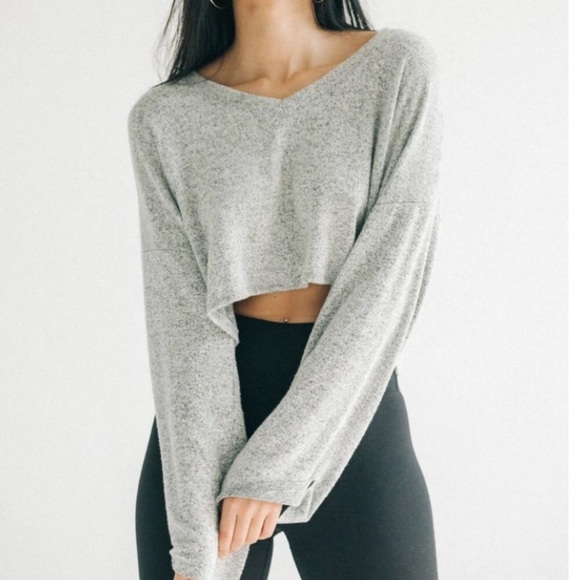Joah Brown Tops - JOAH BROWN | One Size Crop Long Sleeve